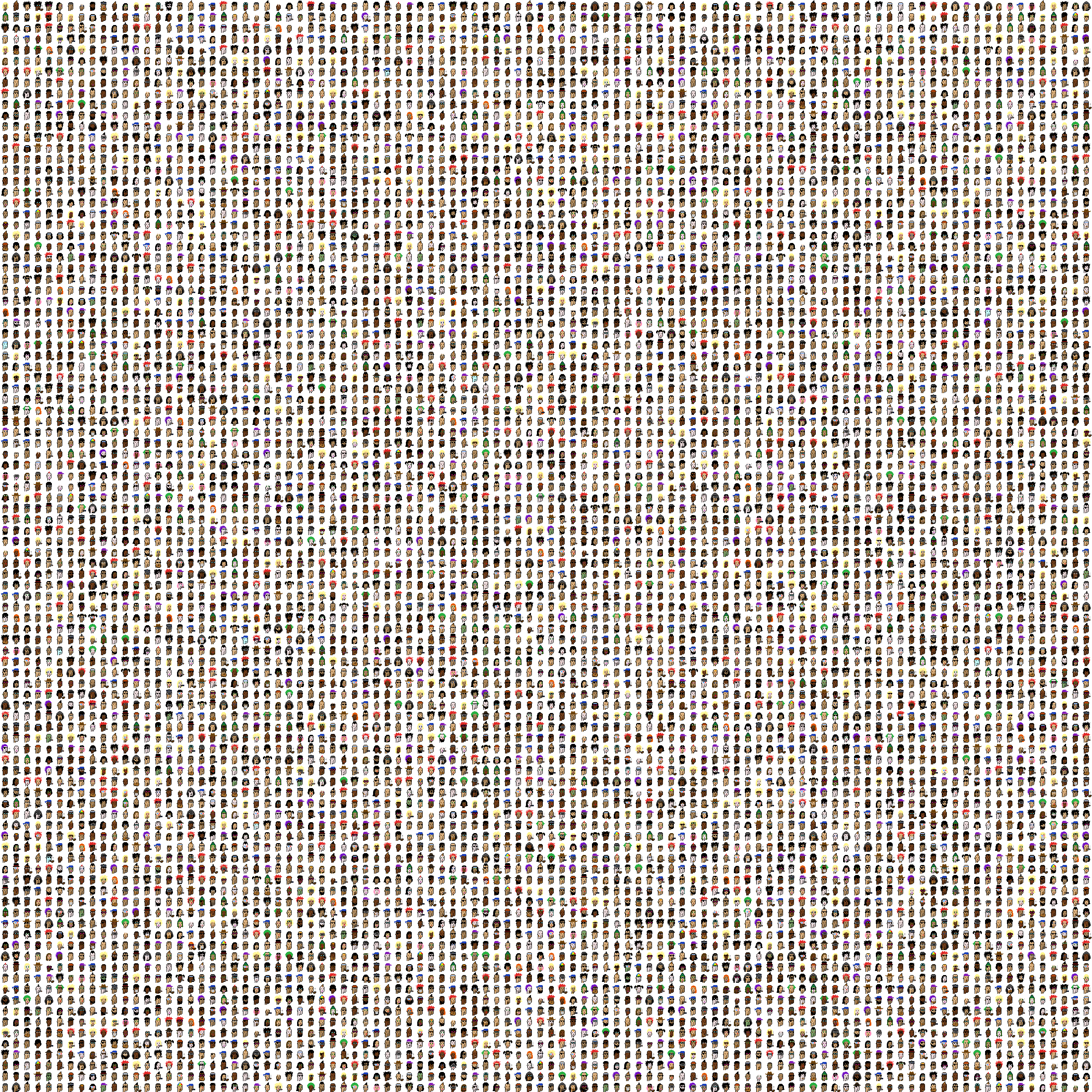 All 10,000 Naked Punks